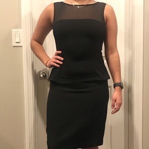 Black dress with peplum